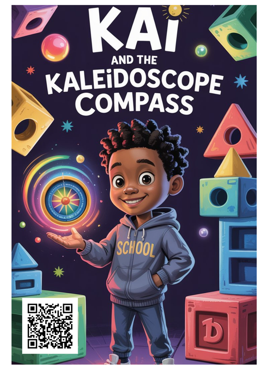 🧭 Kai and the Kaleidoscope Compass – AR Poster (13" × 19")